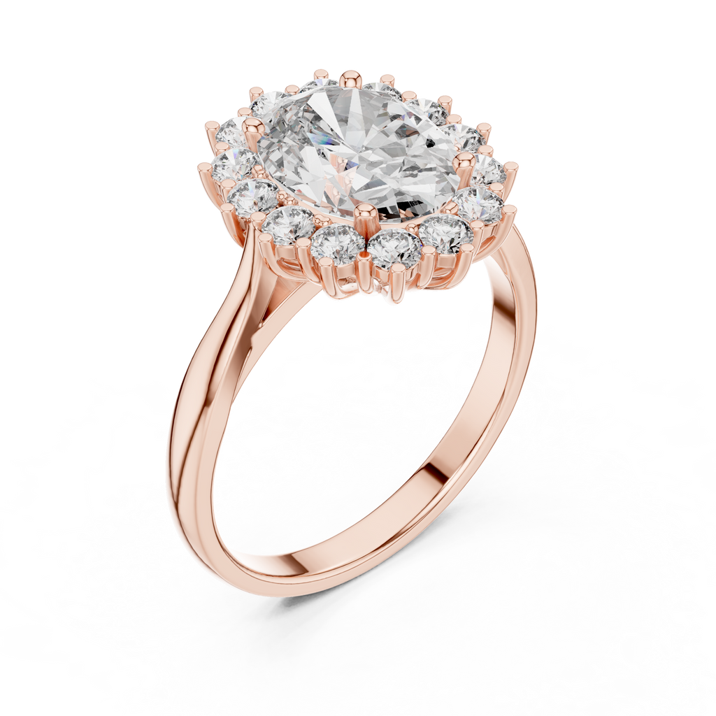 Aurora Halo Diamond Ring