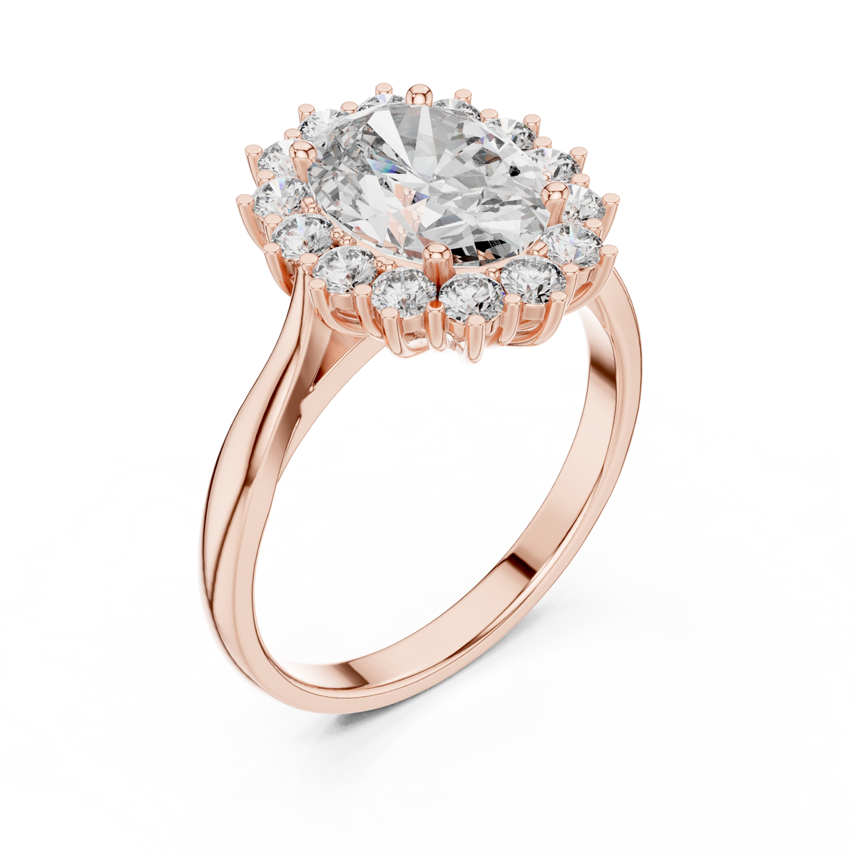Aurora Halo Diamond Ring