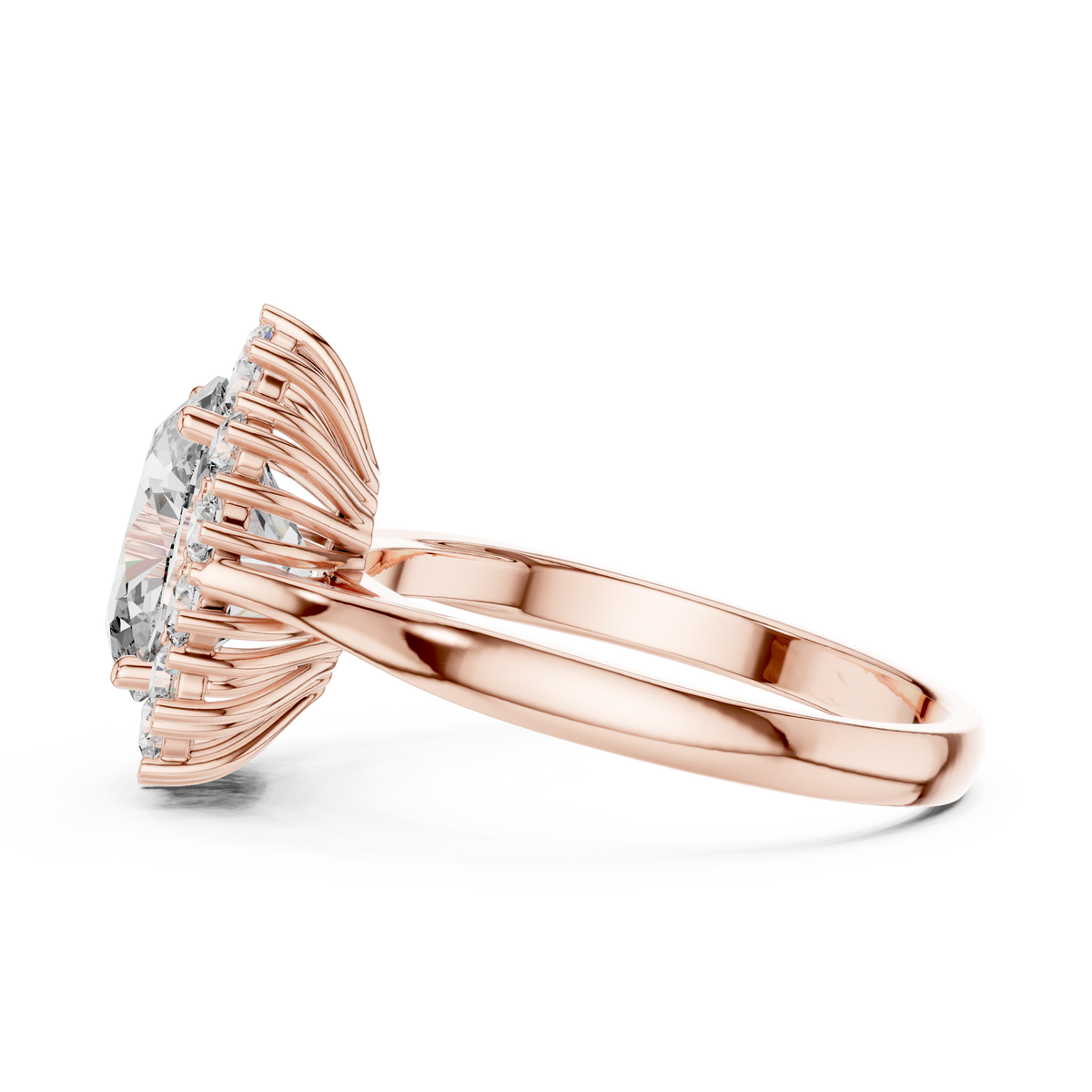 Aurora Halo Diamond Ring