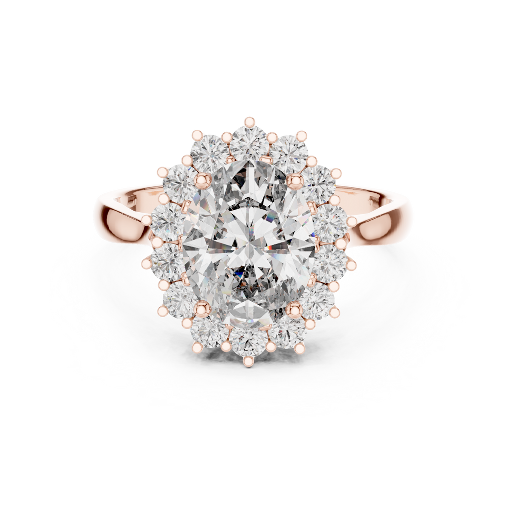 Aurora Halo Diamond Ring