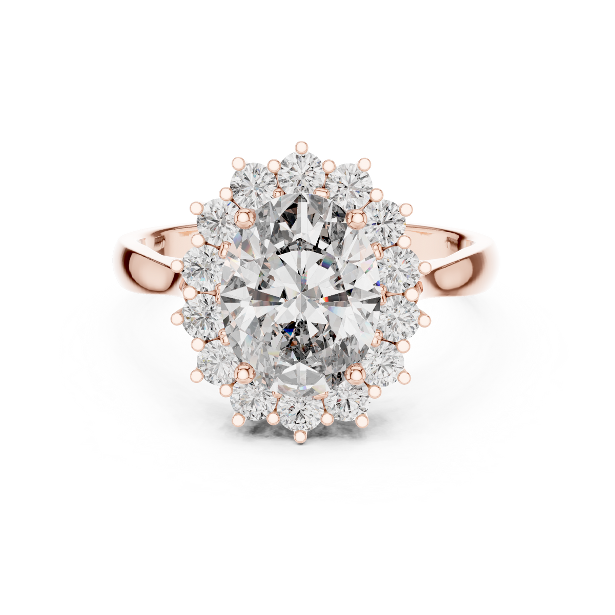 Aurora Halo Diamond Ring