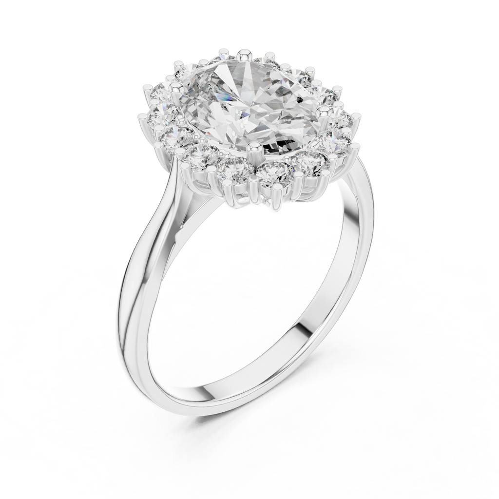 Aurora Halo Diamond Ring