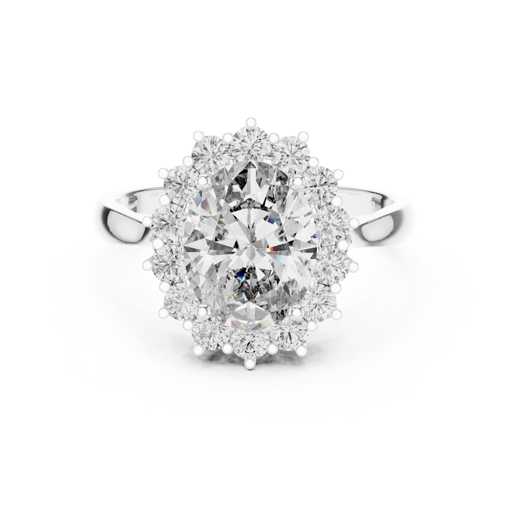 Aurora Halo Diamond Ring