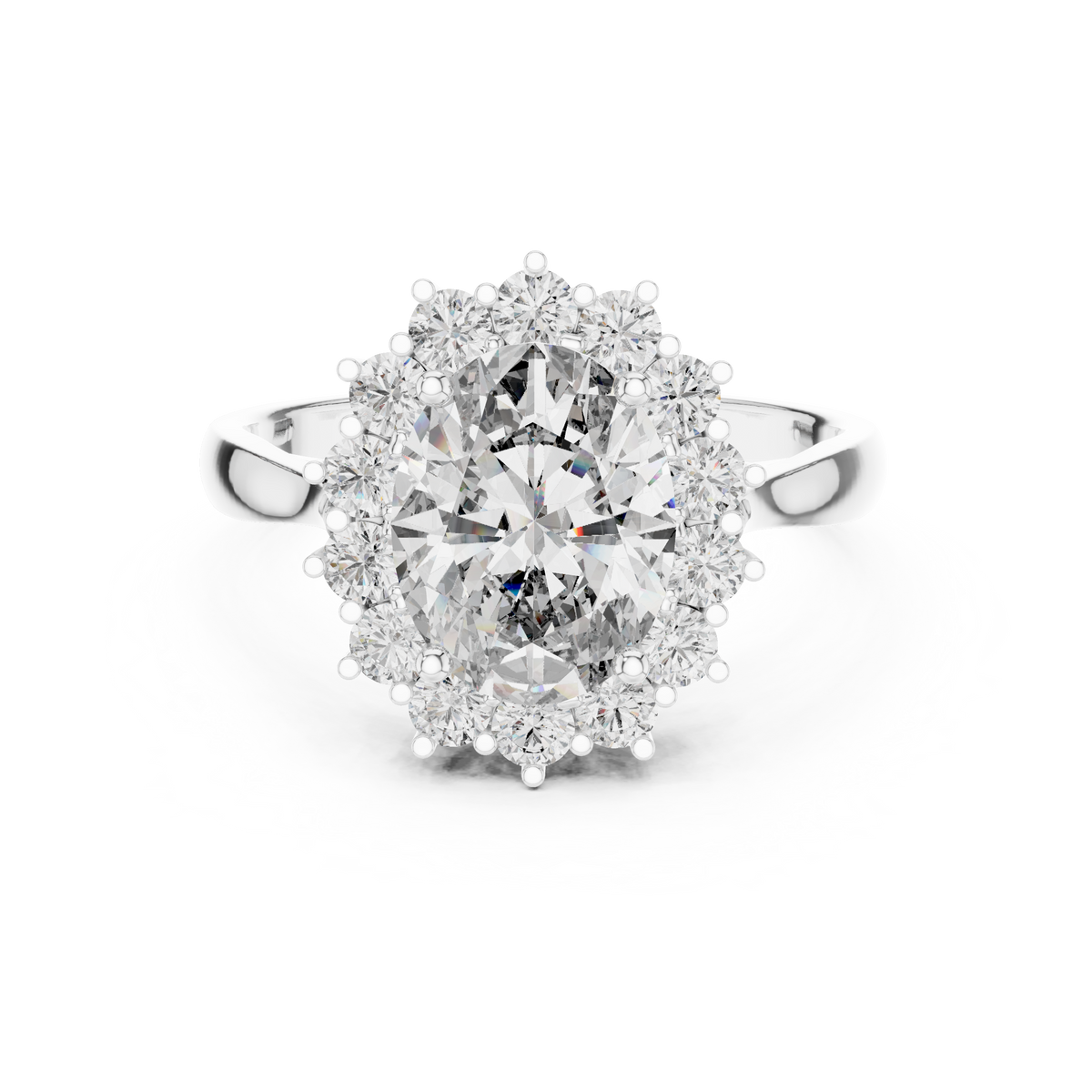 Aurora Halo Diamond Ring