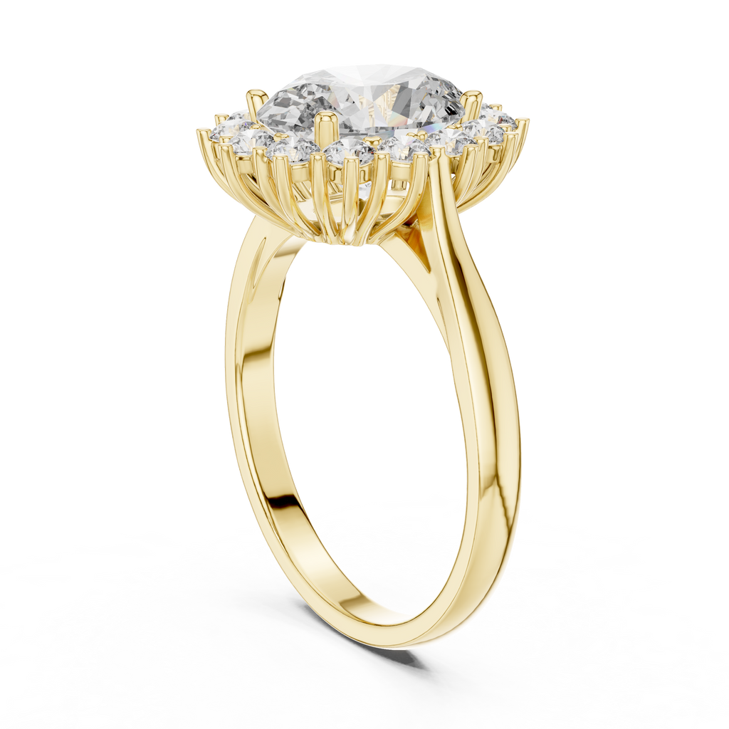 Aurora Halo Diamond Ring