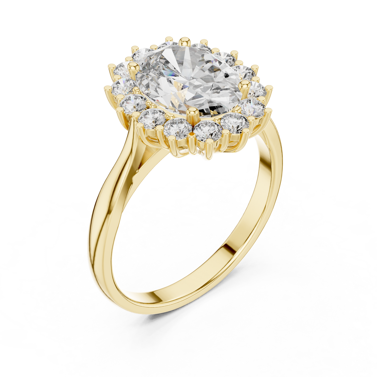 Aurora Halo Diamond Ring