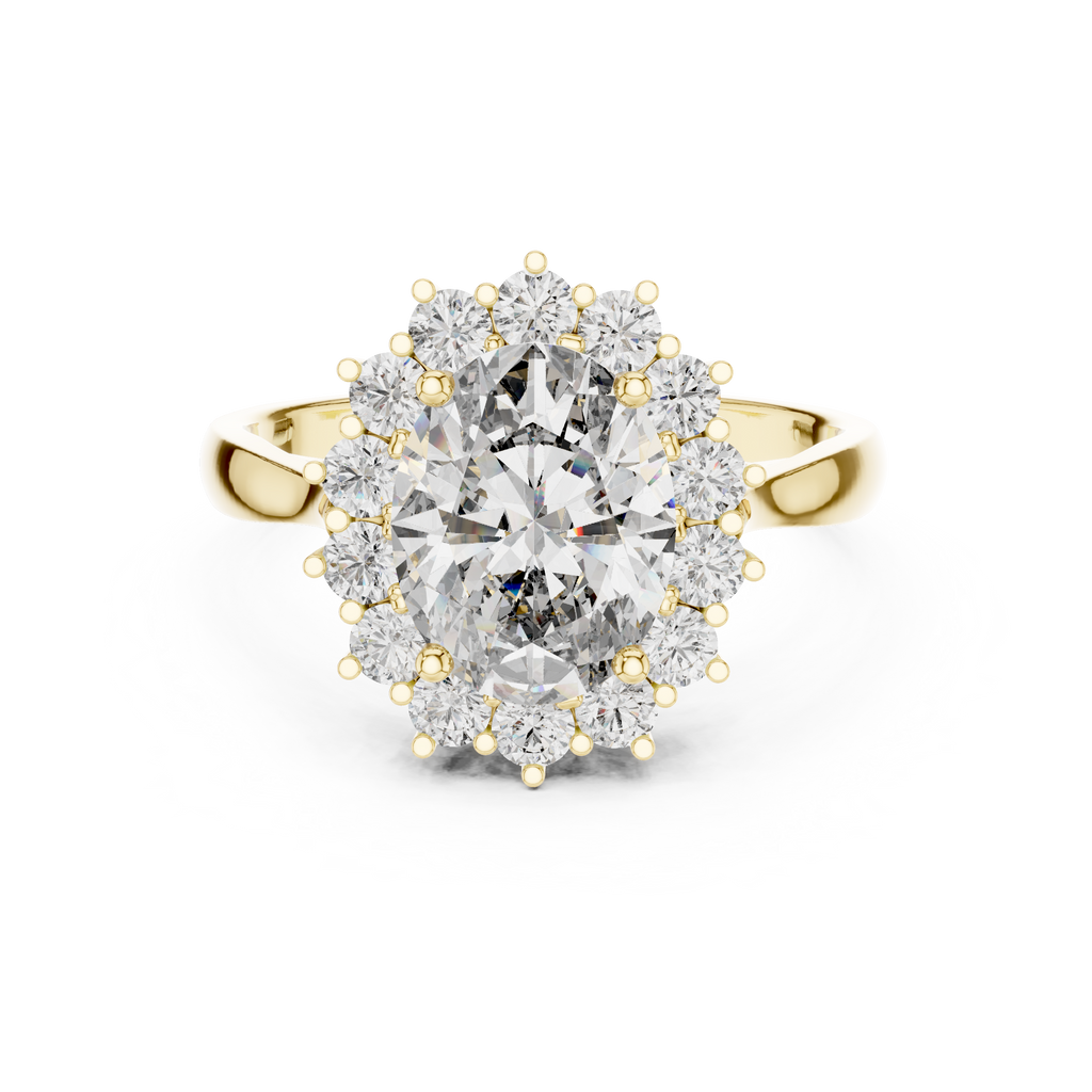 Aurora Halo Diamond Ring