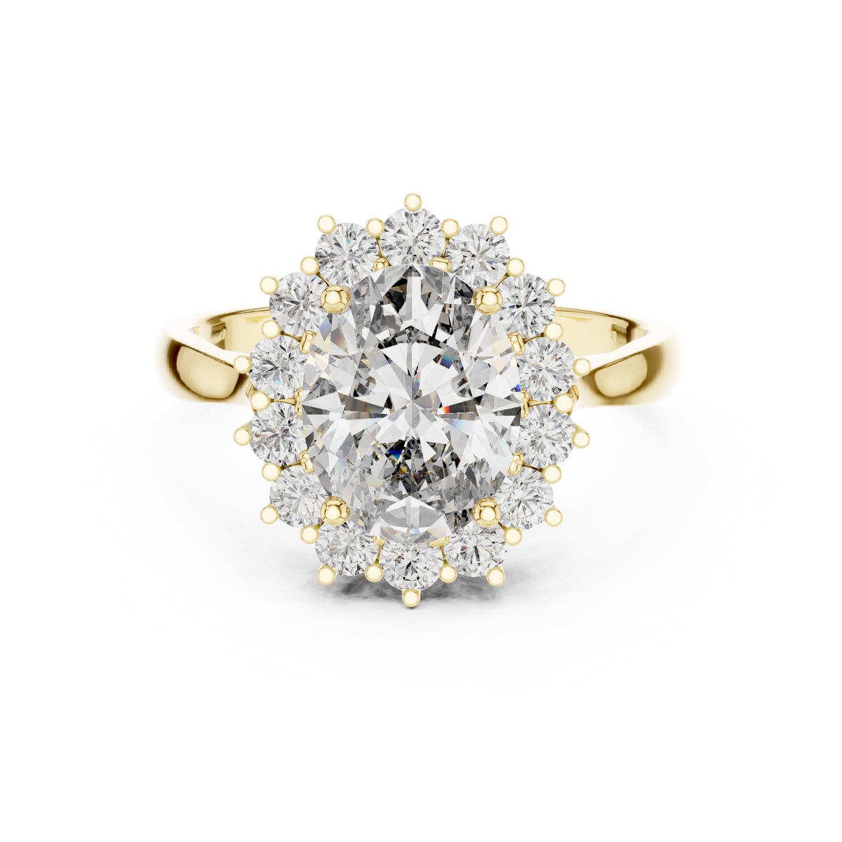 Aurora Halo Diamond Ring