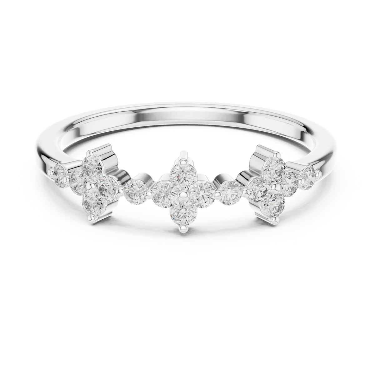 Three Clove Diamond Ring